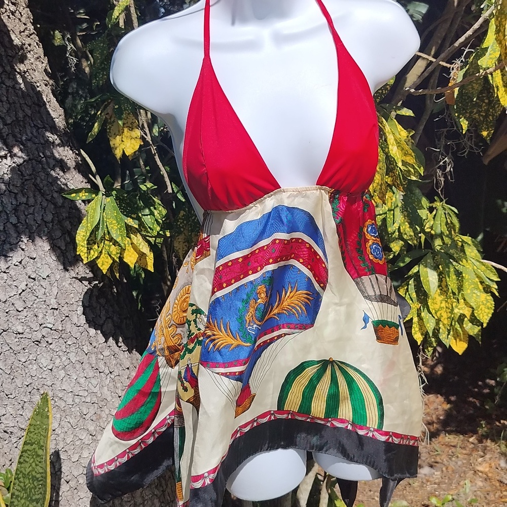 Designer handkerchief Parisian Le balloon tank top XS/S